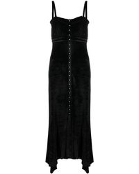 Rabanne - Asymmetric Button-Up Midi Dress - Lyst
