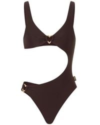 Moschino - Heart-Motif Cut-Out Swimsuit - Lyst