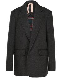 N°21 - Blazer Chiné À Revers Crantés - Lyst