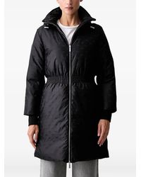 ARMANI EXCHANGE - Monogram-Pattern Hooded Coat - Lyst