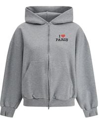 Balenciaga - Hoodie I Love Paris À Fermeture Zippée - Lyst