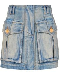 Balmain - ベルテッド スカート - Lyst
