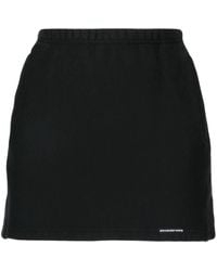 Alexander Wang - Logo-Tag Cotton Miniskirt - Lyst