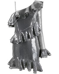 ROTATE BIRGER CHRISTENSEN - One-Shoulder-Kleid mit Rüschen - Lyst