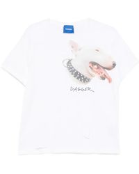 DAGGER - Distressed Dog-Print T-Shirt - Lyst