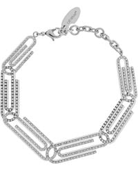 Off-White c/o Virgil Abloh - Crystal-Embellished Paperclip-Link Bracelet - Lyst