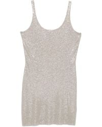 Alexander Wang Chevron Sequin Sleeveless Maxi Dress in Black | Lyst