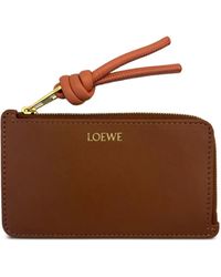 Loewe - Logo-Print Leather Cardholder - Lyst