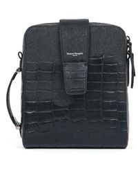 Maison Margiela - Crocodile Effect Leather Shoulder Bag - Unisex - Polyamide/leather - Lyst