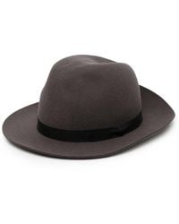 Yohji Yamamoto - Grosgrain-Trim Fedora Hat - Lyst