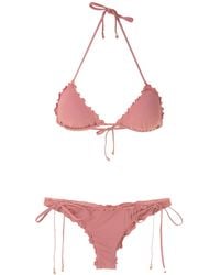 Amir Slama - Ruffled Triangle Bikini Set - Lyst
