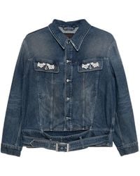 Simone Rocha - Veste En Jean À Ornements En Cristal - Lyst
