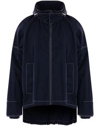Bottega Veneta - Contrast-stitching Hooded Jacket - Lyst