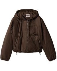 Miu Miu - Cropped Ripstop Down Jacket - Lyst