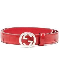 Gucci - Interlocking-G Leather Belt - Lyst