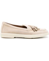 Santoni - Tassel-Detail Suede Loafers - Lyst