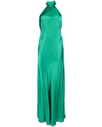 Michelle Mason - Backless Halter-Neck Tie Gown - Lyst
