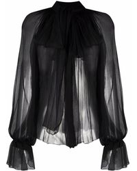 Atu Body Couture - Blusa de seda con lazo - Lyst