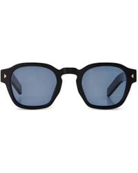 Prada - Lunettes De Soleil À Plaque Logo Métallique - Lyst