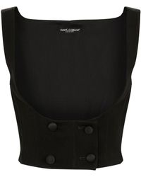 Dolce & Gabbana - Double-breasted Scoop Neck Waistcoat - Lyst