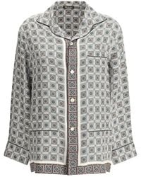 Loro Piana - Geometric-Print Silk Shirt - Lyst