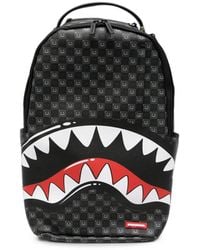 Sprayground - Shark Mouth Checkered Backpack - Lyst