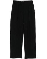 Emporio Armani - Chevron-Motif Pleated Straight Trousers - Lyst