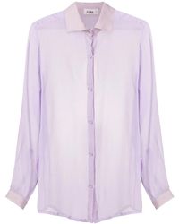 Amir Slama - Sheer Crinkled Silk Shirt - Lyst