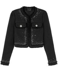 Versace - Sequin-embellished Cotton-blend Jacket - Lyst