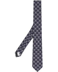 Moschino Corbata con monograma del logo - Azul