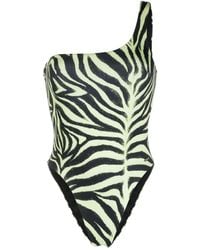 HUGO - Badeanzug mit Zebra-Print - Lyst