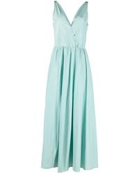 Forte Forte - Flared Maxi-Jurk Met V-Hals - Lyst