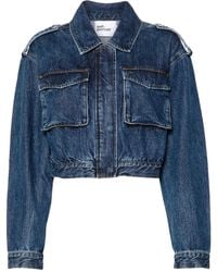 Self-Portrait - Denim Utility Jacket - Lyst