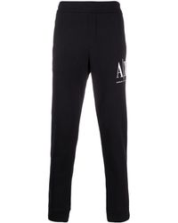 Armani Exchange - Logo Embroidered Track Pants - Lyst