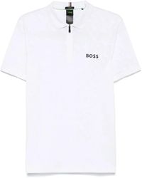BOSS - Polo Con Monogramma Jacquard - Lyst