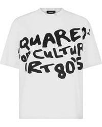 DSquared² - Logo-Print Stretch-Cotton T-Shirt - Lyst