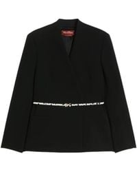 Max Mara - Doppelreihiges Blazer Mit Gürtel - Lyst