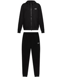 EA7 - Cotton Track Pants - Lyst