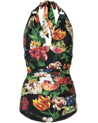 Dolce & Gabbana Body à fleurs - Noir