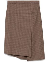 Aspesi - Midi-Rok Met Pied-De-Poule Print - Lyst