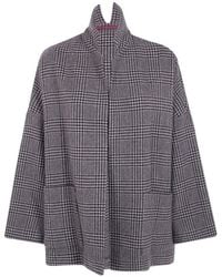 Daniela Gregis - Prince Of Wales Check-Pattern Oversized Jacket - Lyst