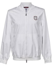 Brunello Cucinelli - Logo-Patch Pinstriped Jacket - Lyst