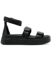 Santoni - Touch-strap Leather Sandals - Lyst