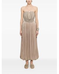 Nissa - Crystal-Embellished Tulle Crop Top - Lyst