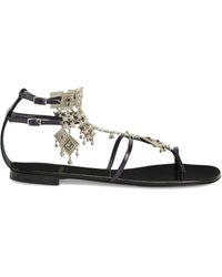 Giuseppe Zanotti - Sandali Amira Con Suola Piatta - Lyst