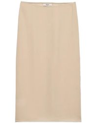 Prada - Triple-Chiffon Midi Skirt - Lyst