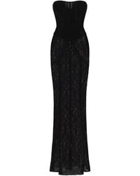 Dolce & Gabbana - Long Lace Corset Dress - Lyst