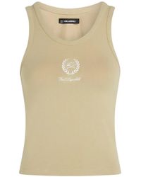 KARL LAGERFELD - Logo-Detail Tank Top - Lyst