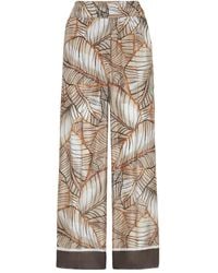 Brunello Cucinelli - Papyrus-Print Trousers - Lyst