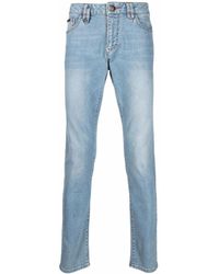 Philipp Plein - Logo Slim-Fit Jeans - Lyst